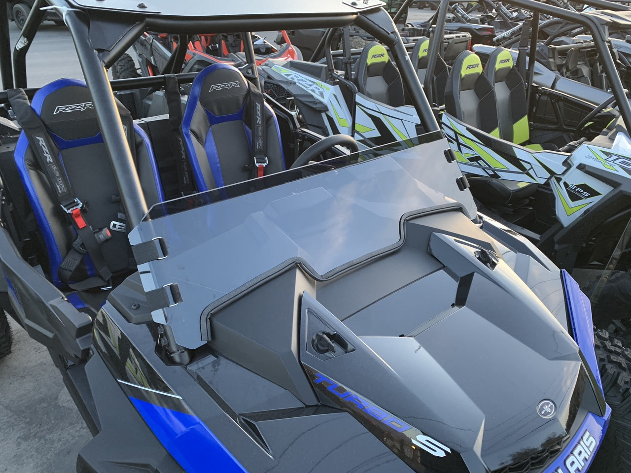 Polycarbonate Half Windshield with Quick Straps for RZR Turbo S and 2019+ RZR 1000, Turbo