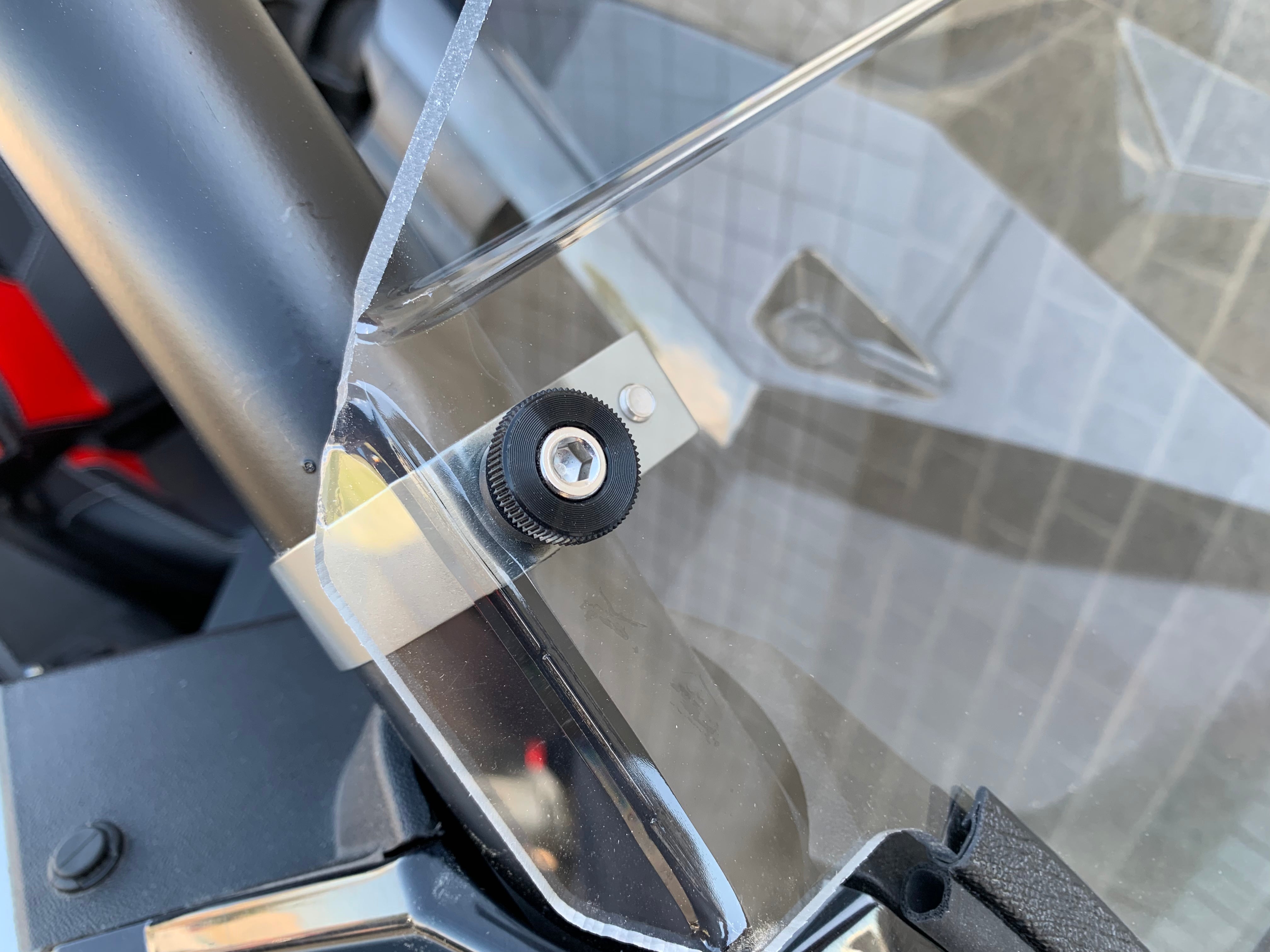 Polaris RS1 Half Windshield with Billet Clamps