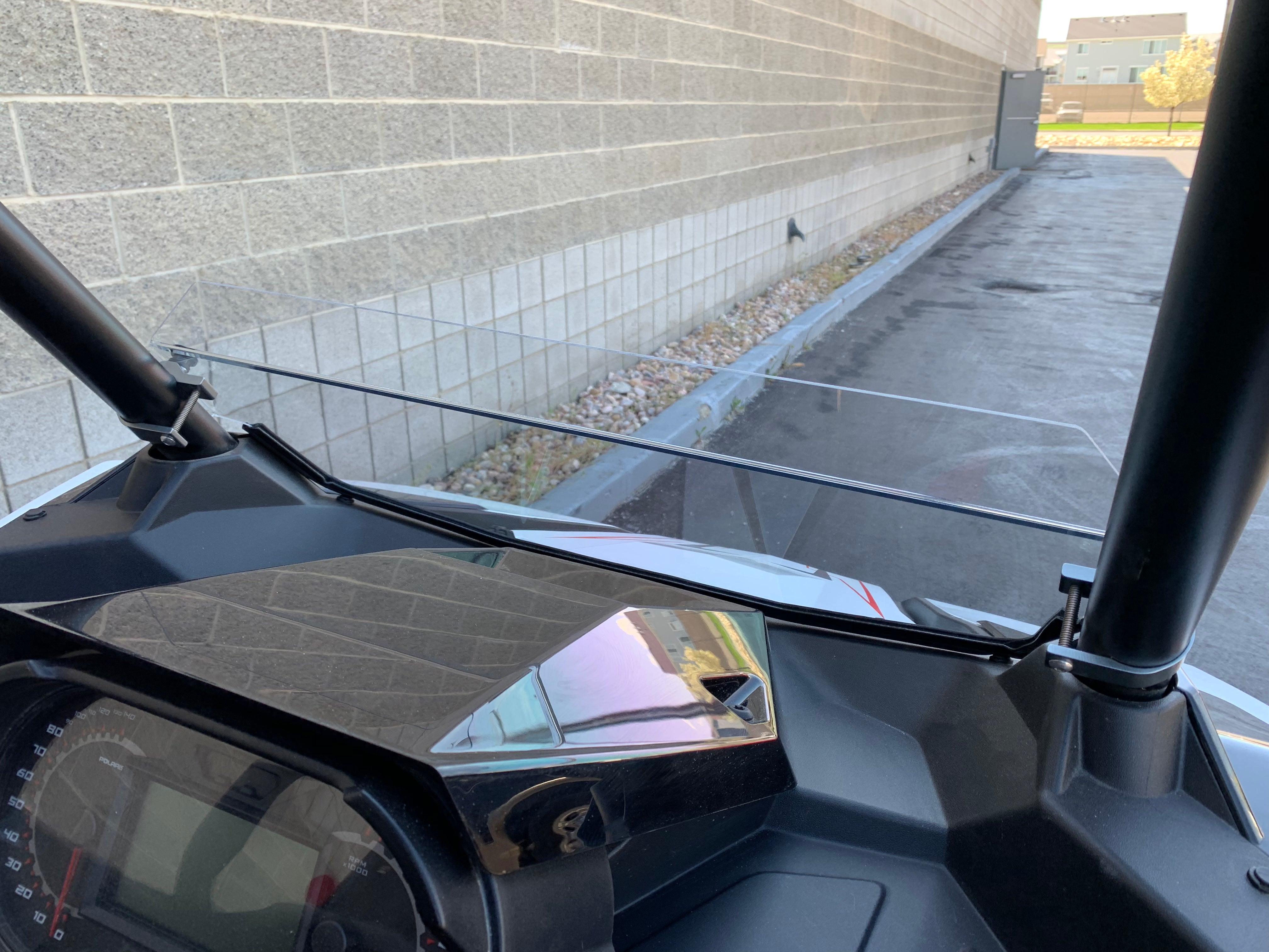 Polaris RS1 Half Windshield with Billet Clamps