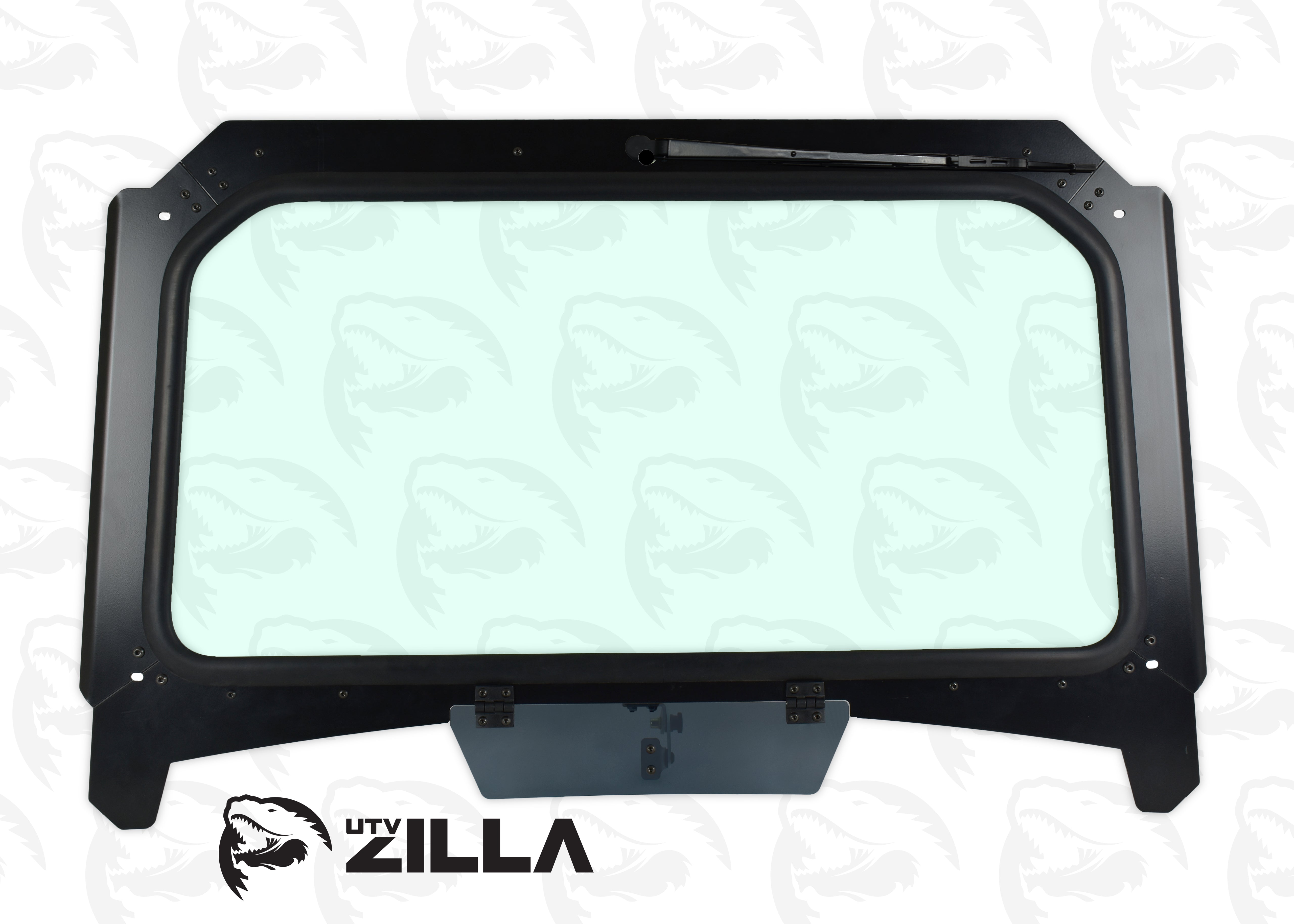 Black Vented Glass Windshield for 2019 RZR with Wiper
