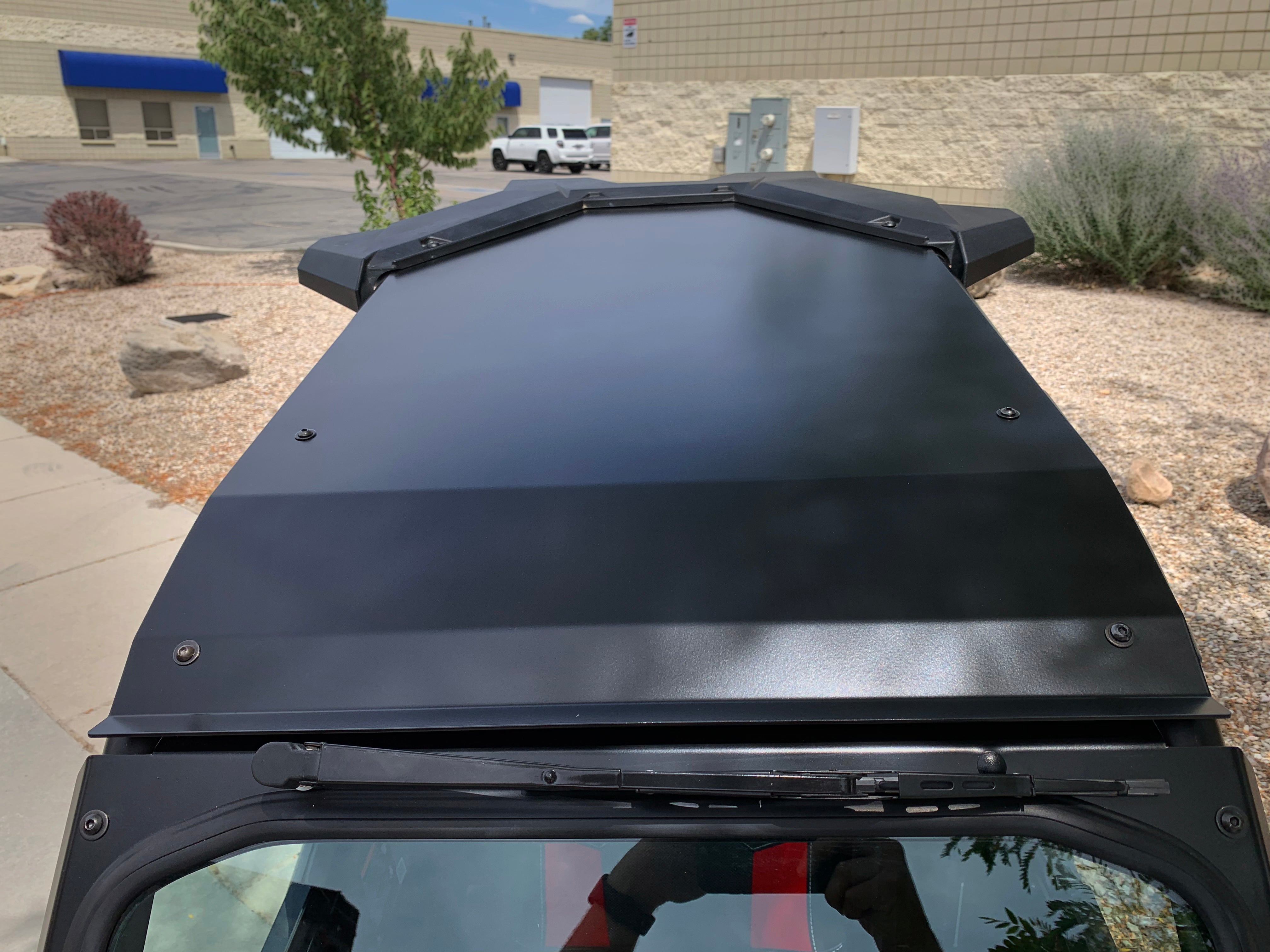 Polaris RS1 Aluminum Roof with Billet Mounts, Powder Coated, BLACK