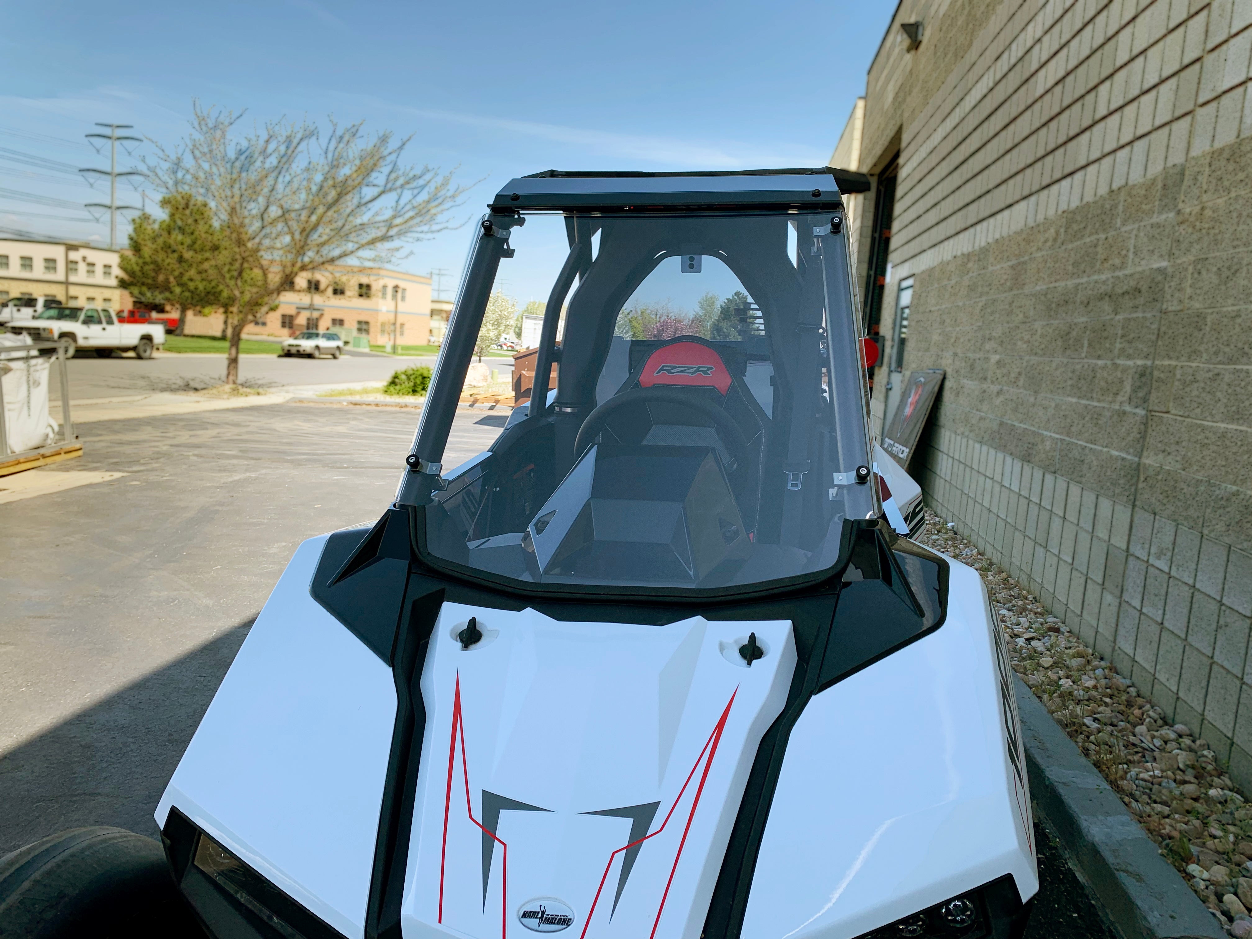 Polaris RS1 Hard Coated Full Windshield, Billet Clamps, Polycarbonate