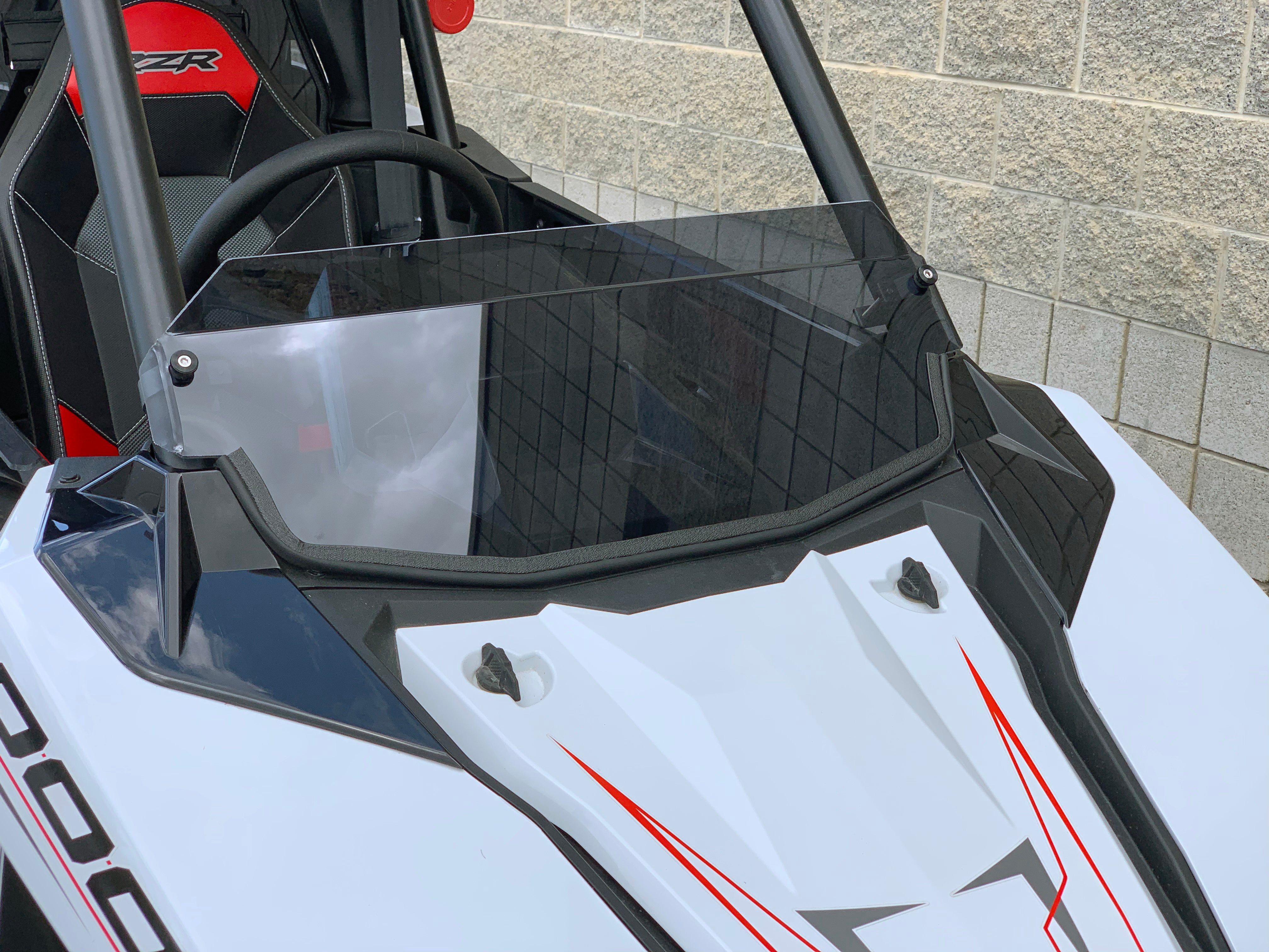 Polaris RS1 Half Windshield with Billet Clamps
