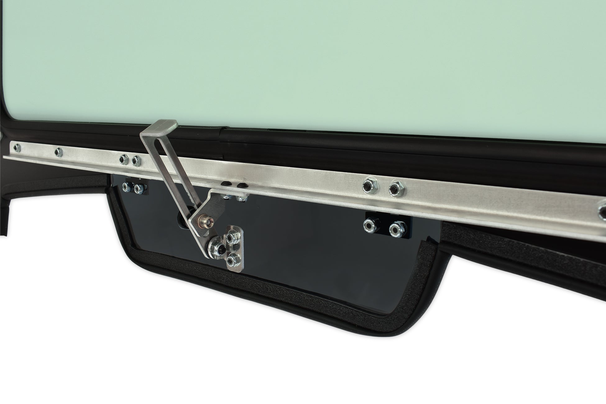 Black Vented Glass Windshield for Polaris RZR Turbo "S" Model with Wiper