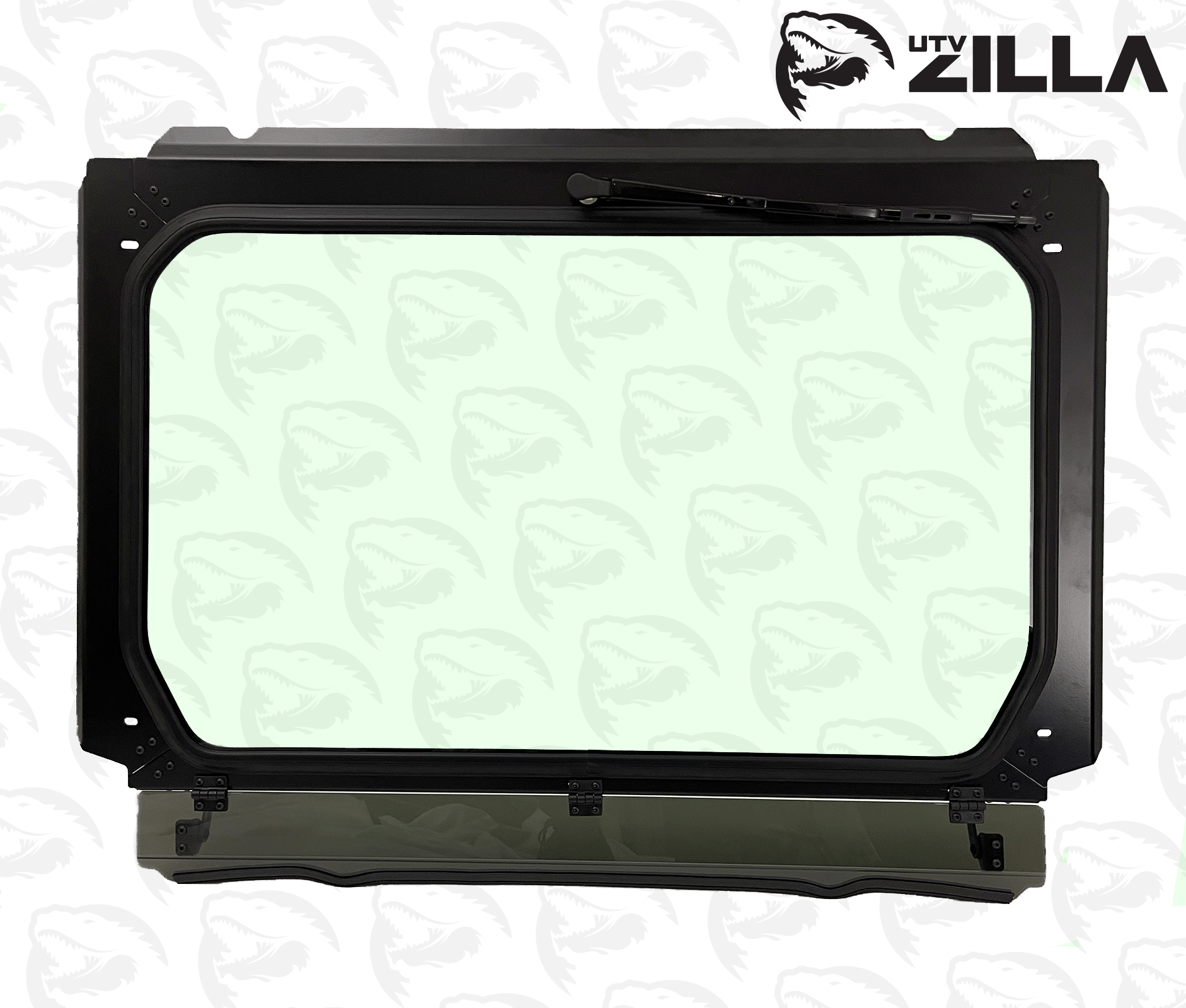 Black Vented Glass Windshield for RZR PRO/TURBO R with Wiper 2020-2024
