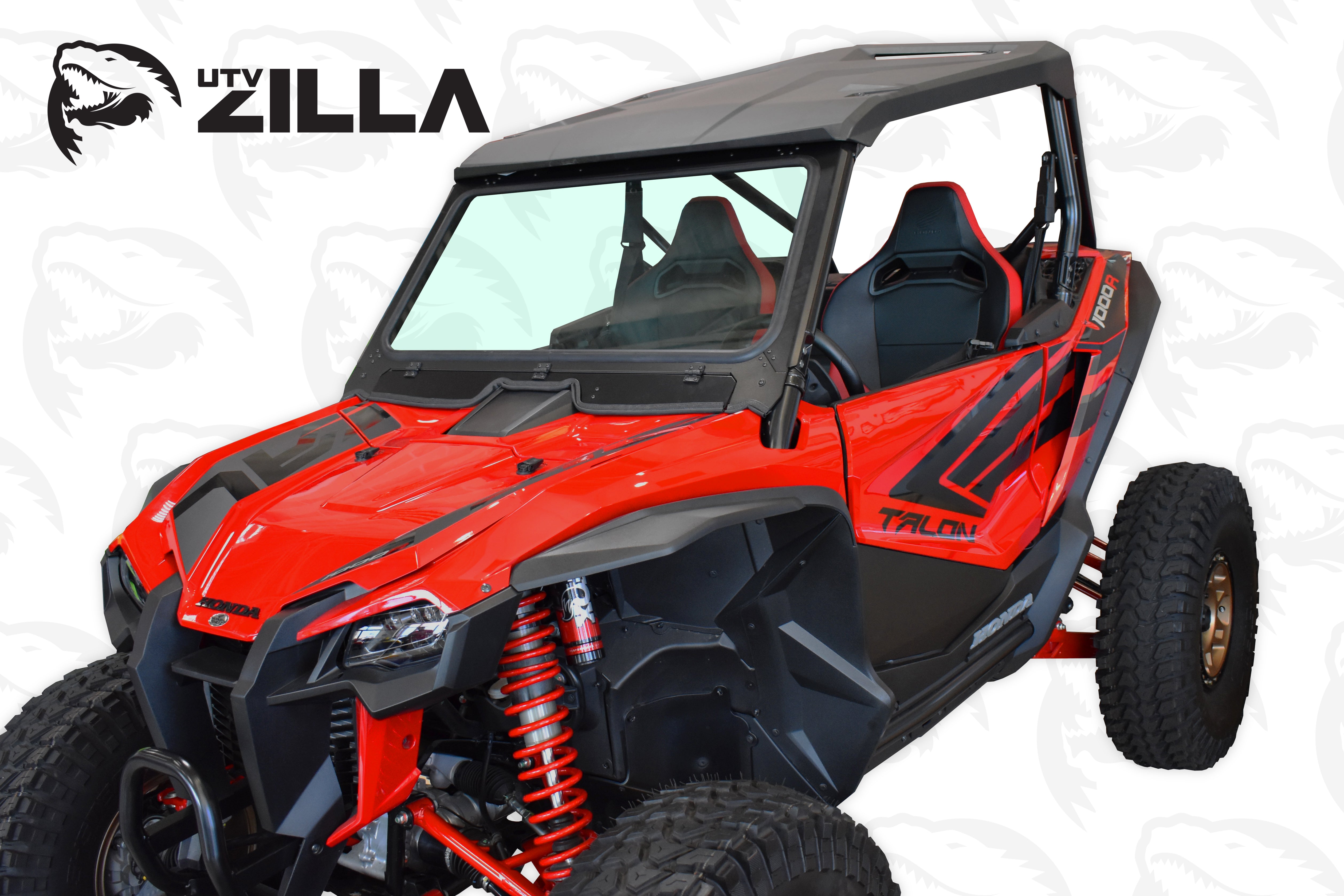 Vented Honda Talon Full Glass Windshield With Wiper